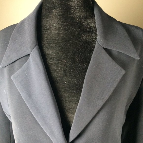 Vintage blue navy long blazer/jacket - Picture 4 of 5